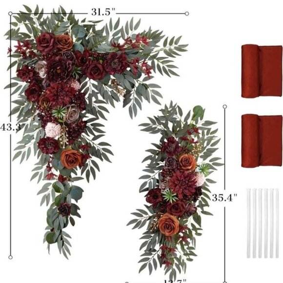 Wedding Arch Flowers with Drapes Kit (Pack of 4) - Picture 3 of 6